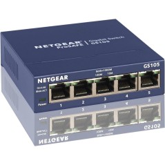 NETGEAR GS105 Unmanaged Gigabit Ethernet Switch - Enhance Your Network Performance with 5 Ports, Fast & Reliable Connectivity!
